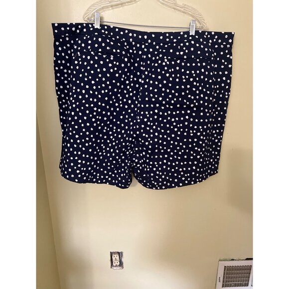 Lane Bryant Womens Size 28 Polka Dot Navy Shorts   Vacation Resort Stretch - Picture 5 of 11